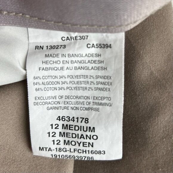 Lee Flex Motion Regular Fit Trouser Pant Khaki Women's size 12 in Tan - Picture 9 of 11